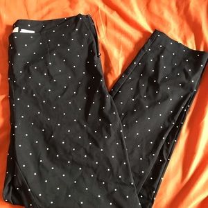 Polka dot cropped pants